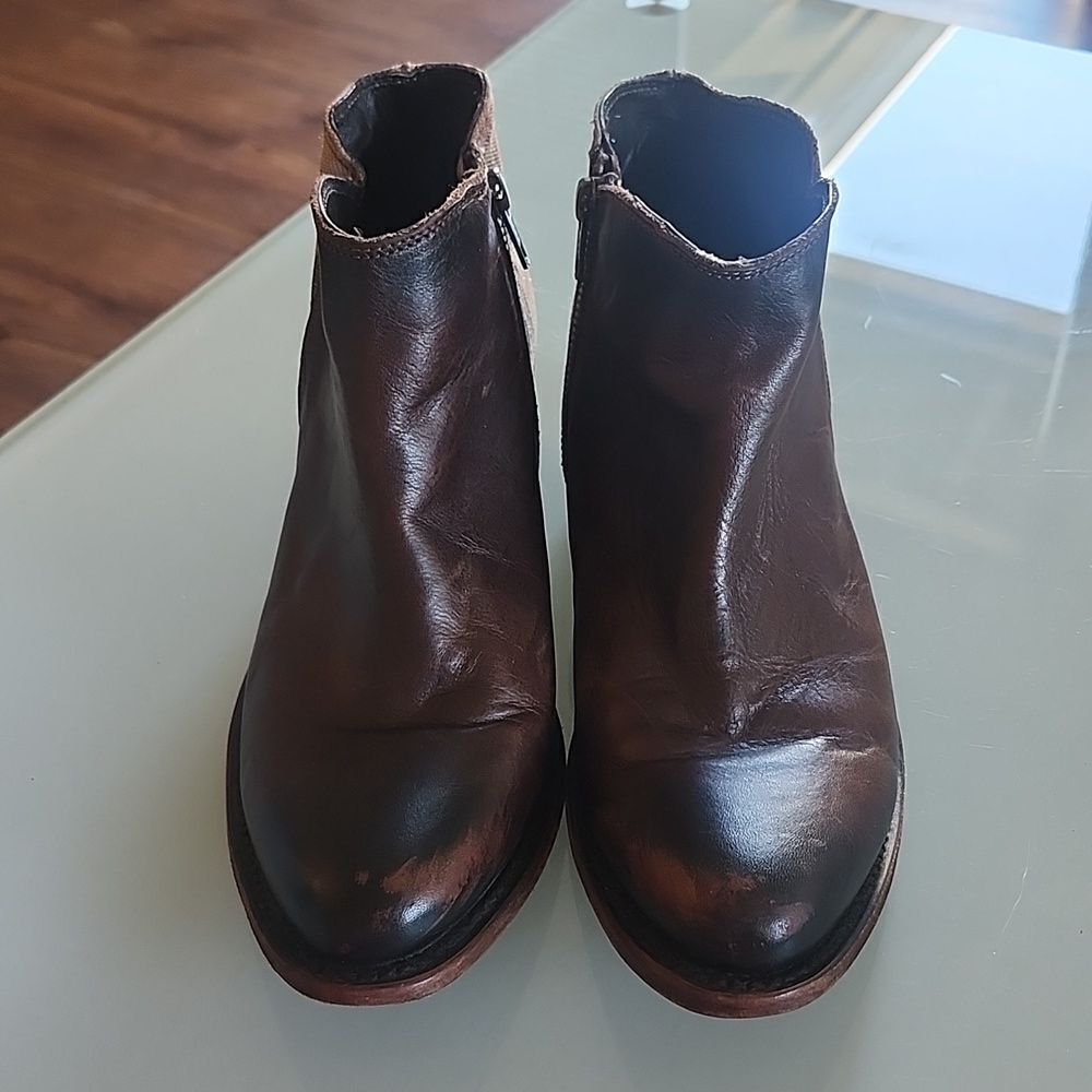 Liberty Black Sally Leather Ankle Boots Size 8 Western Boho Chic Coastal Cowgirl - Picture 5 of 11